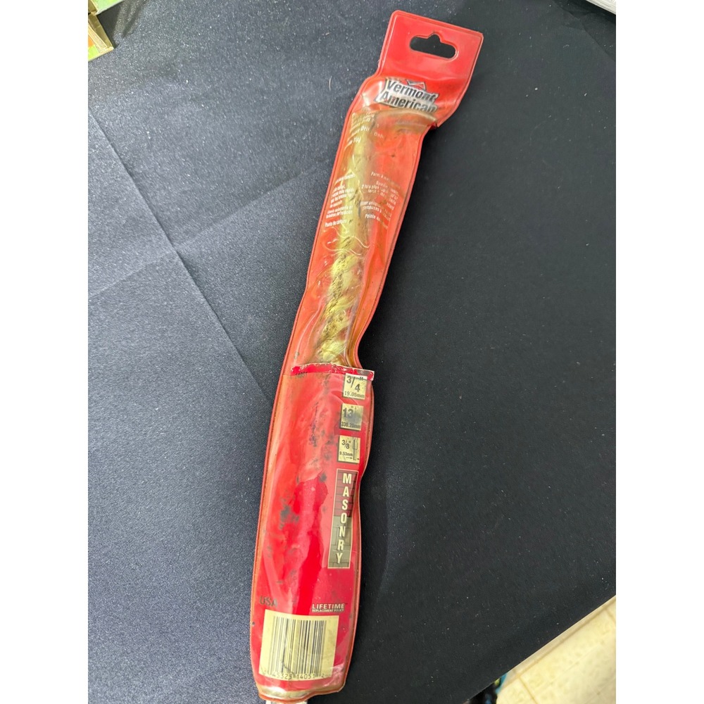 Vermont‎ American Masonry Drill Bit 3/4 x 13 New Carbide Tip Double Fluted USA